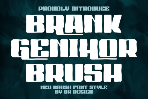 Brank Genihor Brush: A Bold Display Font for Handmade Labels & Printables