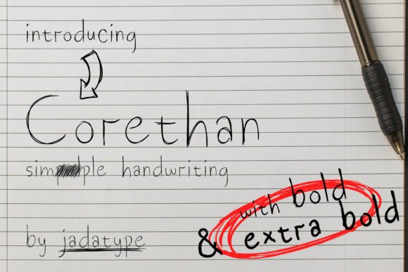 Corethan: A Playful Handwritten Display Font for Editorial Design