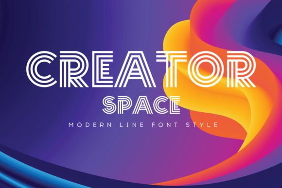 Creator Space: A Modern Display Font for Digital Branding