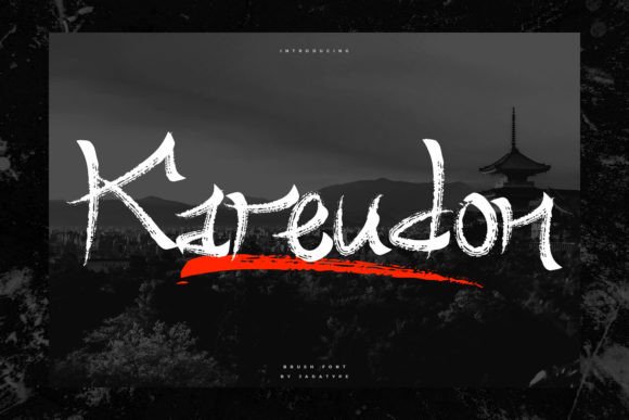 Kareudon: A Japanese Brush Display Font for Scroll-Stopping Campaigns