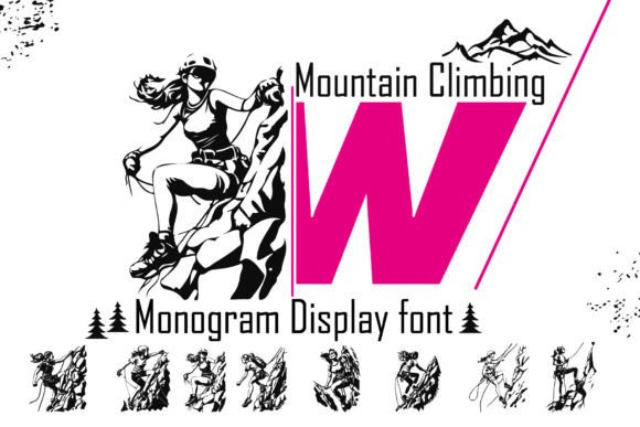 Mountain Climbing W: A Bold, Summery Display Font for Makers