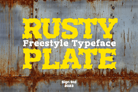 Rusty Plate: A Display Font That Makes Your Headlines Stick