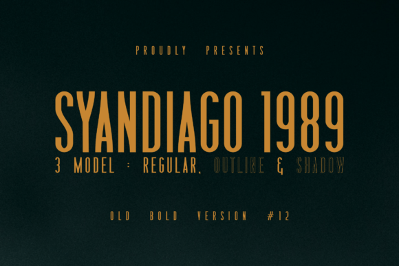 Syandiago 1989: A Display Font That Feels Like Coming Home
